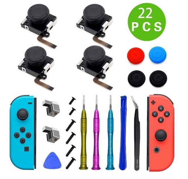 3D joystick Replacement for Nintendo switch joycon Switch rocker suit Repair parts kit 25pcs in One