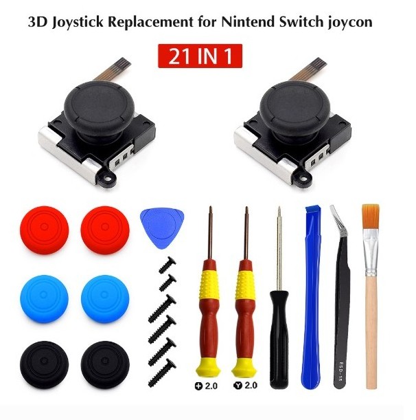 3D joystick Replacement for Nintendo switch joycon Switch rocker suit Repair parts kit 25pcs in One