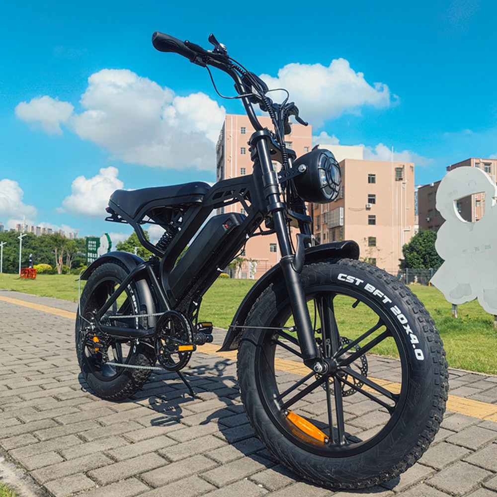 Ready Stock Electric Bicycle 1000w 20inch Fat Tire E Bike 250w Electric Bike 48v Fatbike 25km V20 Fatbikes Electric Hybrid Bike