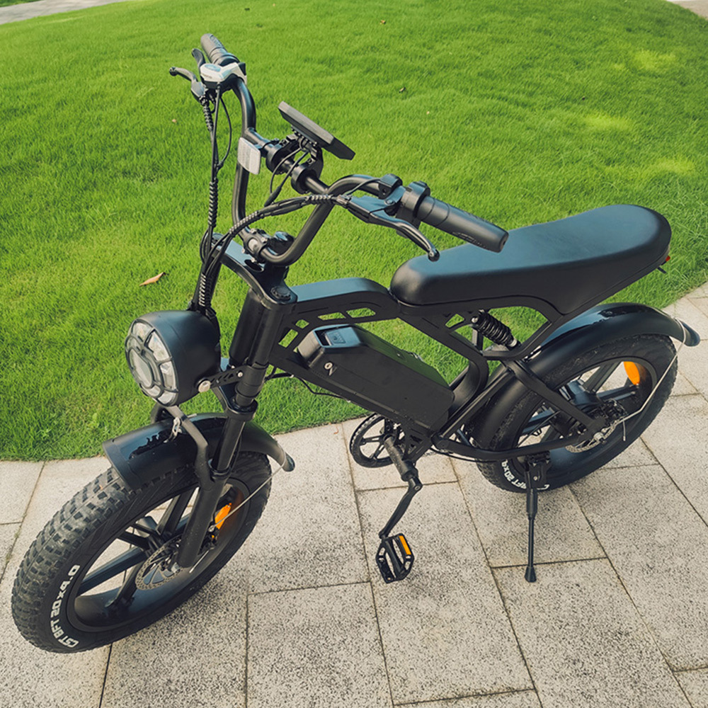 Ready Stock Electric Bicycle 1000w 20inch Fat Tire E Bike 250w Electric Bike 48v Fatbike 25km V20 Fatbikes Electric Hybrid Bike