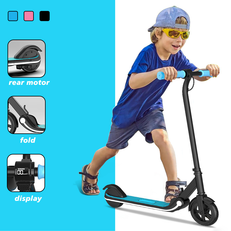 Eu Warehouse Colorful Light Portable Led Lights For Kids Scooter 2 Wheels Folding Electric Kick Scooter