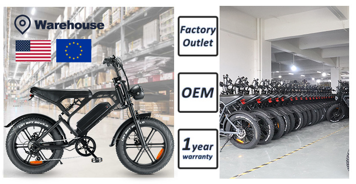 EU USA Warehouse Ready Stock V20 Electric Bicycle 1000w 20inch Fat Tire E-bike 250w Urban Electric Bicycle 25km/h Adult Fatbike