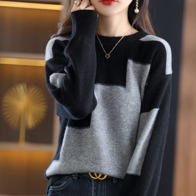 Autumn Crewneck Crochet Tops Jumper Korean Women's Sweater 2024 Trend Clothes Sweaters for Women Knitted Fashion Pullover