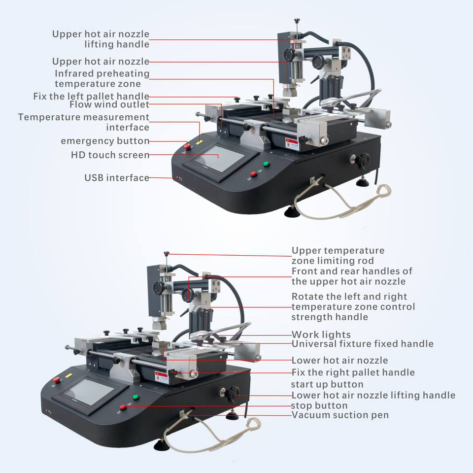 BGA SMD IC Chip Rework Reballing Station Repair Mobile Latlops PS4 Machine Tool BGA Rework Station Manufacturer