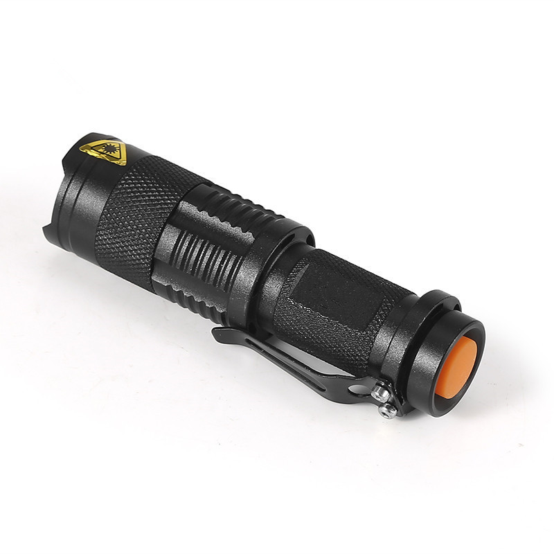 Mini Portable Zoomable LED Flashlight Powerful Pen Clip Torche Flashlight AA or 14500 Battery