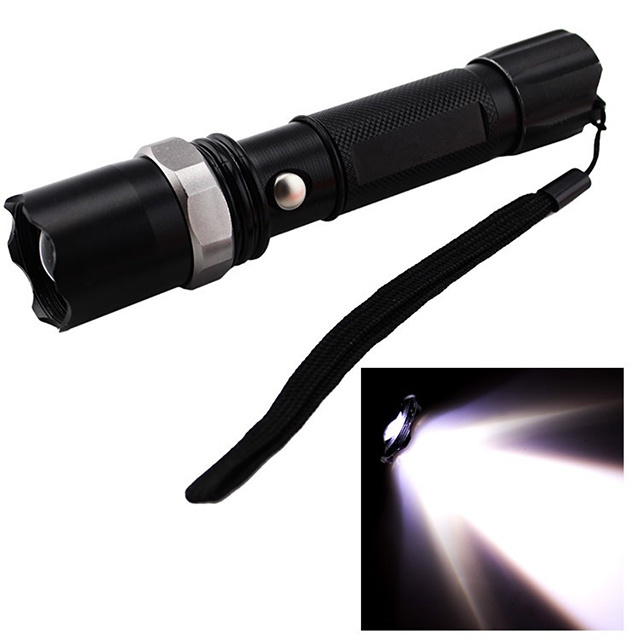 Tactical High Power LED Flashlight 3 Modes Zoomable Camping Troch Flashlight Waterproof Fluorescent flashlight