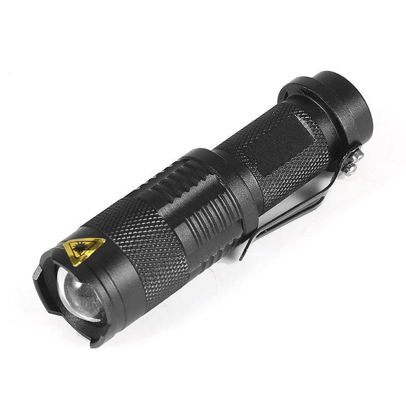 Mini Portable Zoomable LED Flashlight Powerful Pen Clip Torche Flashlight AA or 14500 Battery