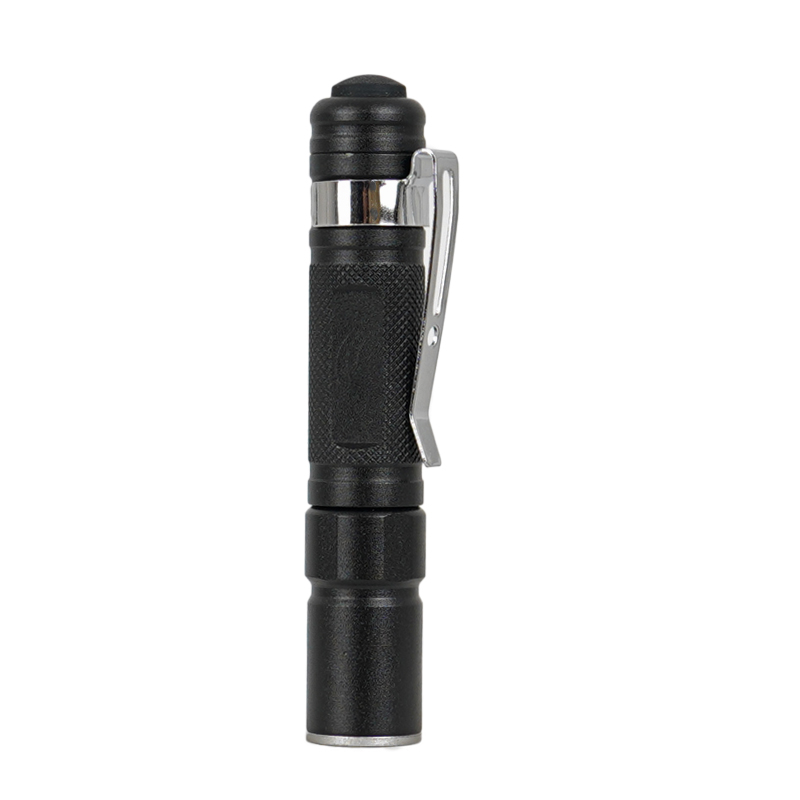 Aluminum Portable LED Flashlight Powerful Torch With clip Mini Pen Light Zoomable Dry Battery