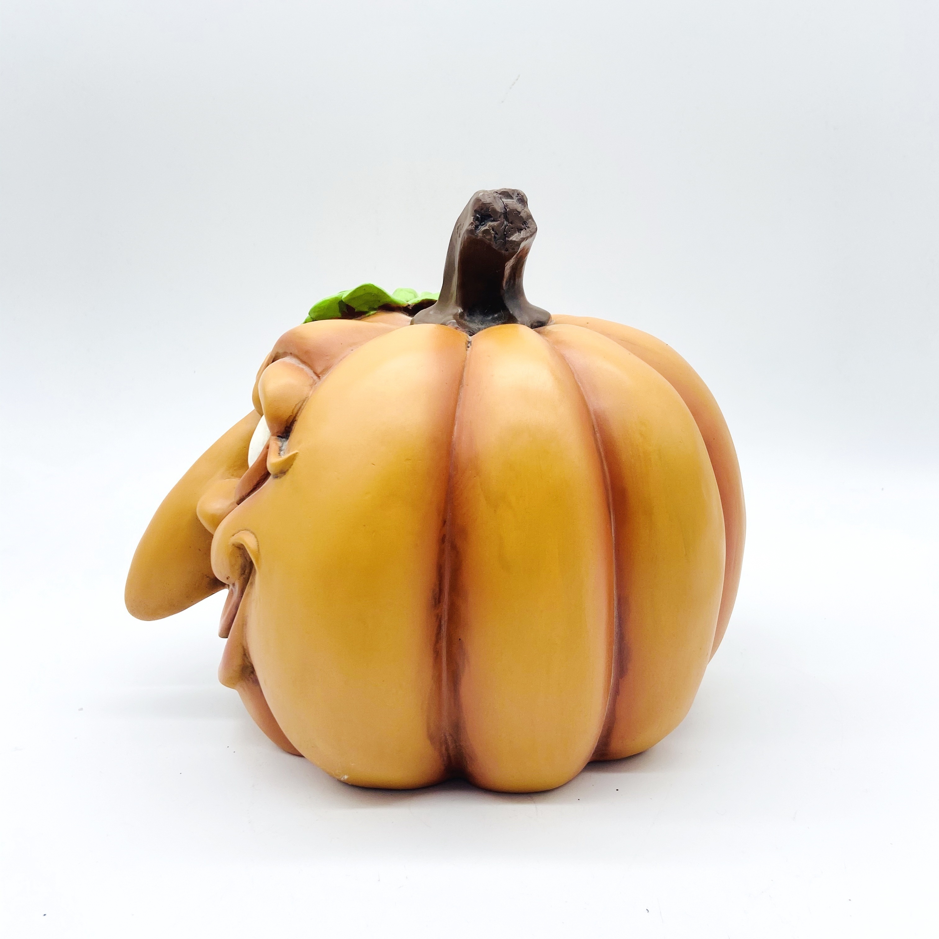 Outdoor halloween decorations pumpkins novelty resin statue artificial funny big nose Pumpkin for Halloween party decoration