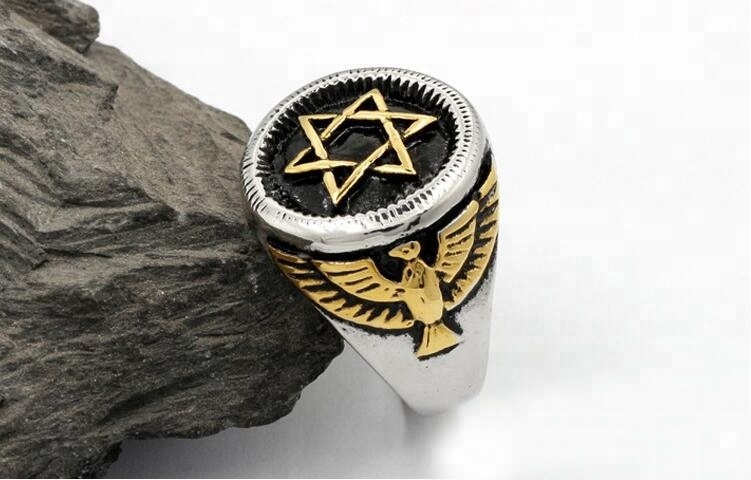 Unique Design Men's Stainless Steel Signet Ring