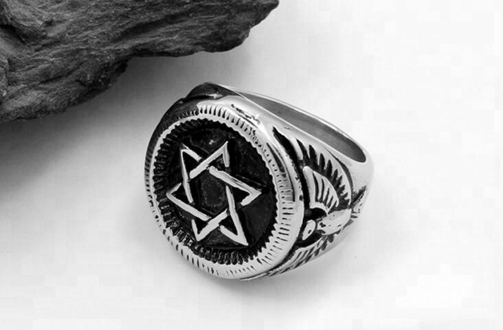 Unique Design Men's Stainless Steel Signet Ring