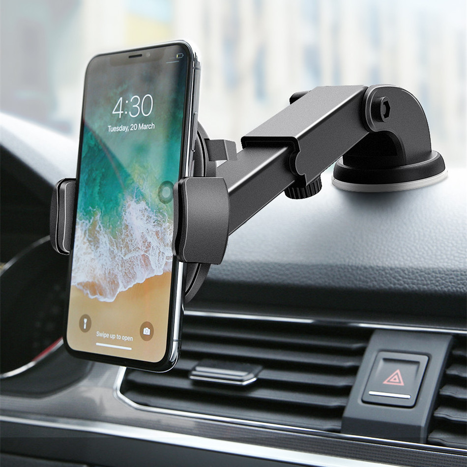 RAXFLY Windshield Dashboard Mount Stand For iphone For Samsung S10 360 Rotation Phone Car Holder Support