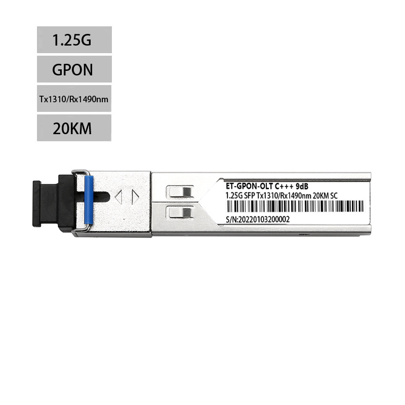 GPON 1.25G Tx 1310/ RX1490 20KM SC OLT C+++ 9dB SFP Module