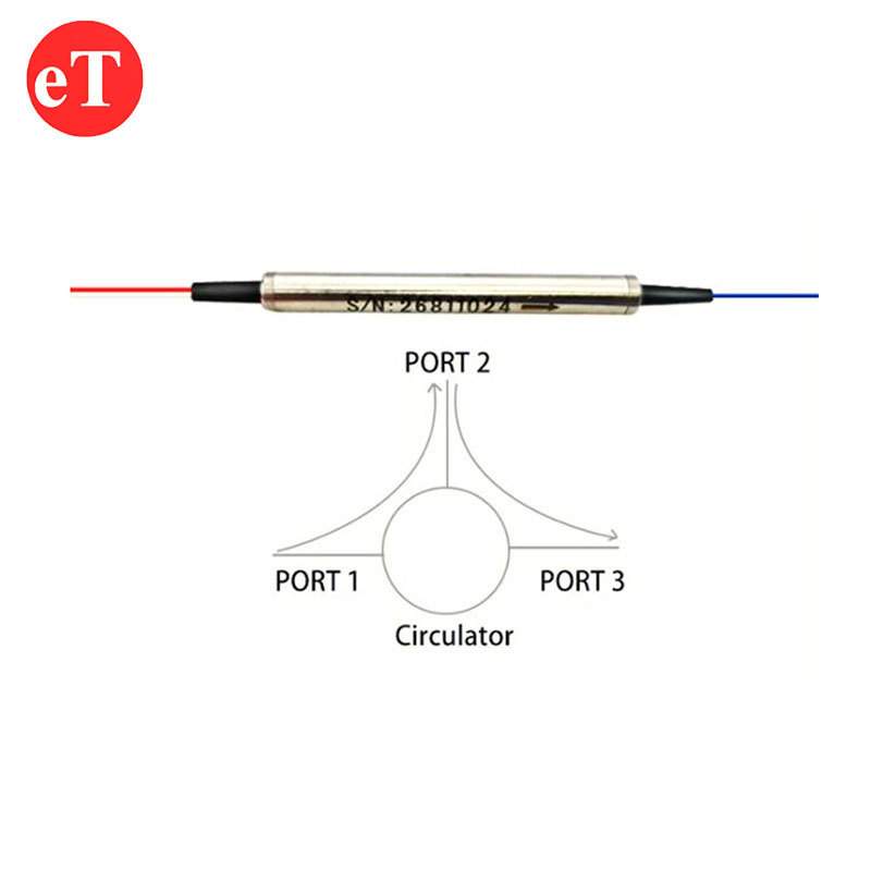 1x2 3 Port 1310nm 1550nm Polarization Maintaining PM Type A Single Axis 900um Fiber Optical Circulator