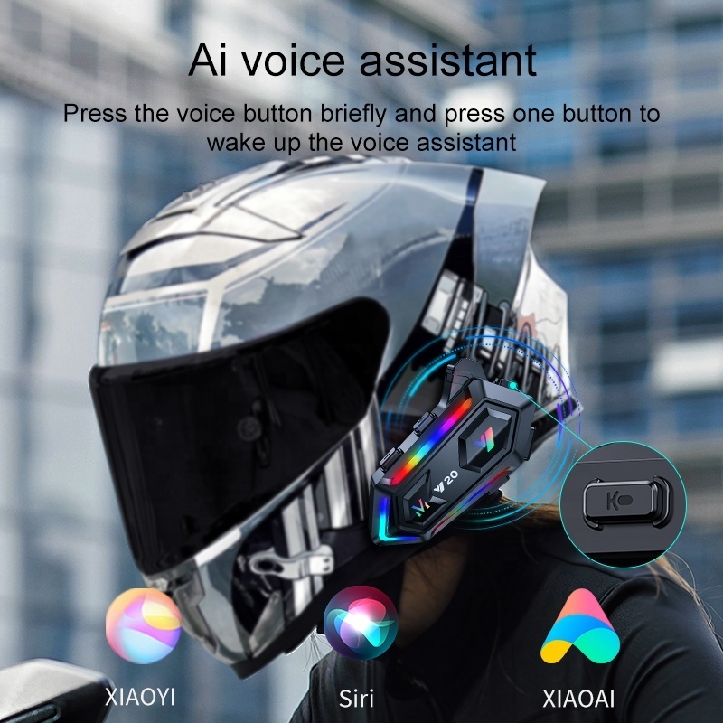 Shenzhen Y20 Motorcycle Helmet Intercom Helmet Motorcycle Blue tooth Headset With Fm Radio