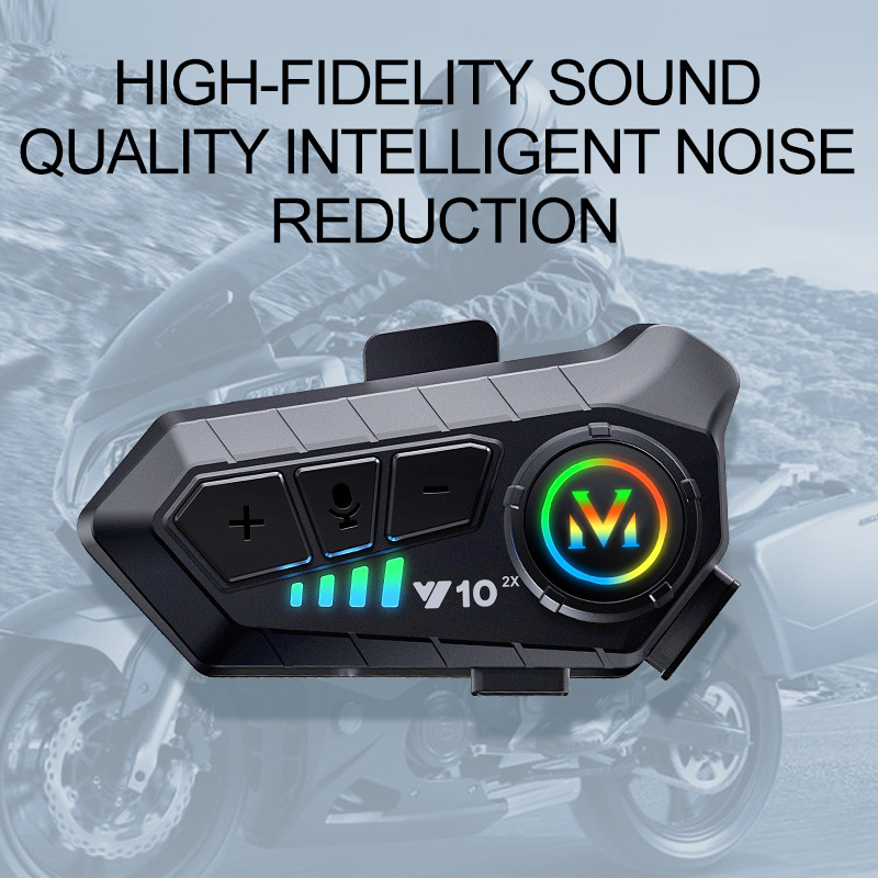 Y10 2X Long Lasting Battery Life Helmet Motorcycle Intercom For Motorcycle Helmets With Built In Intercom