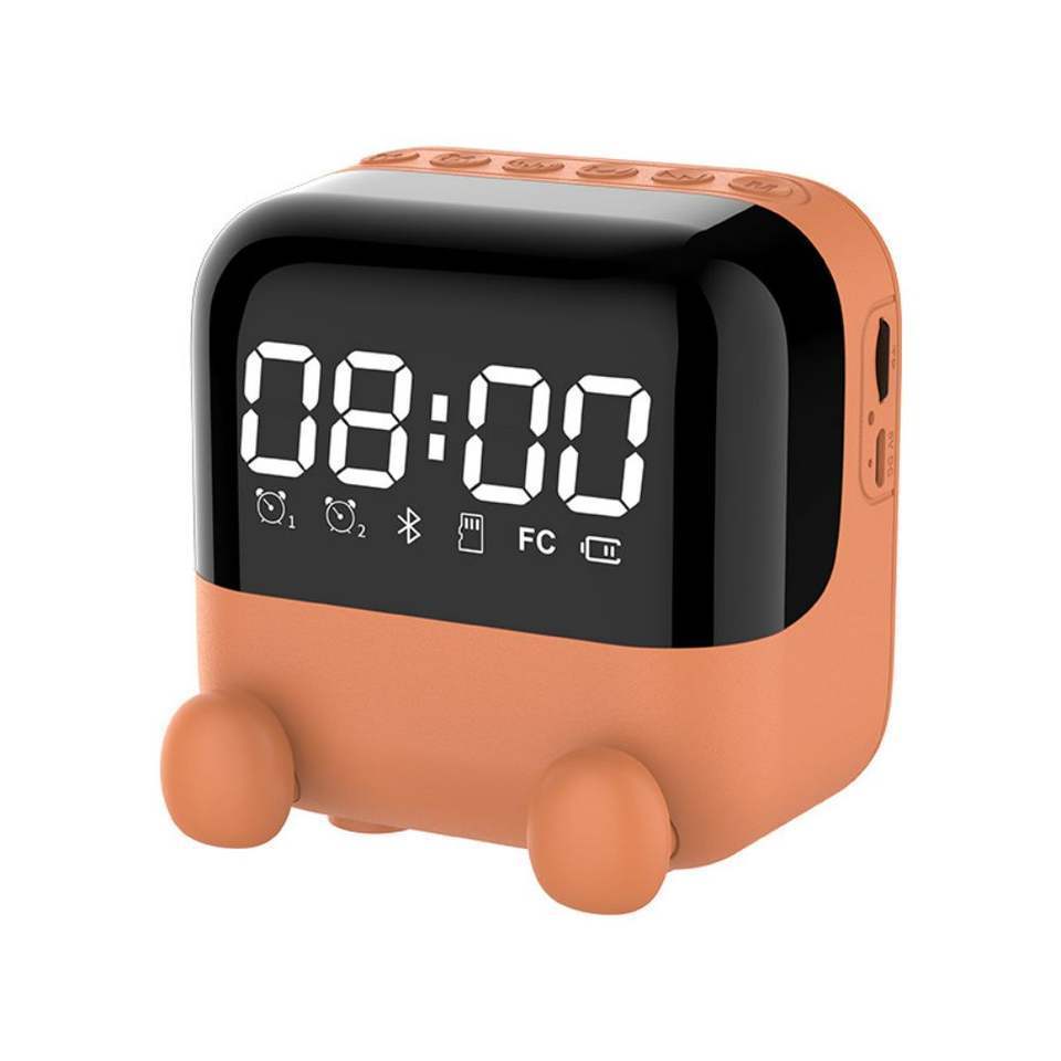 high quality multifunctional cute cartoon small audio mini home clock bt speakers loud subwoofer