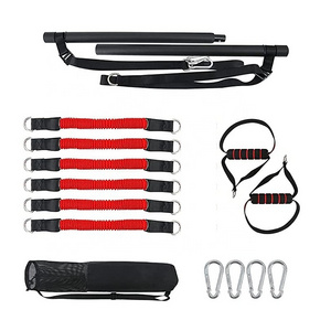 Portable Pilates Bar Kit  with resistance bands Home outdoor fitness equipment for body building exercise Bar system