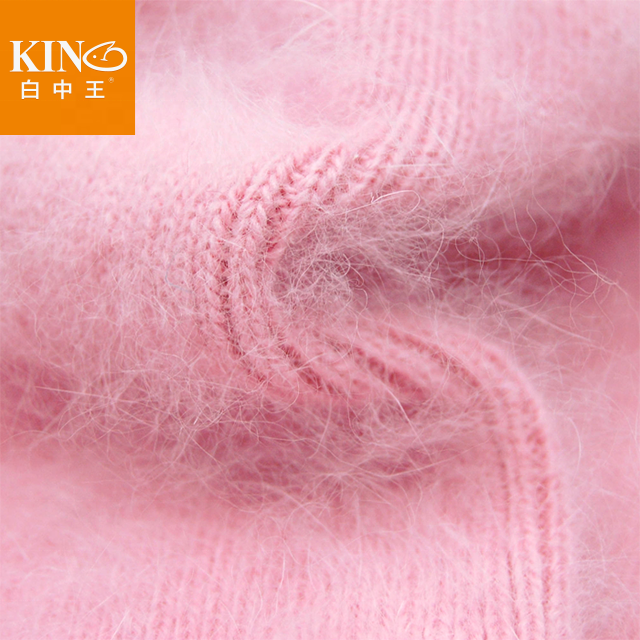 Wholesale 65% angora rabbit wool 35%Nylon blended yarn sweater yarn for knitting and hand knitting