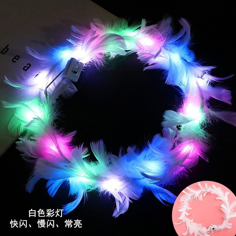 Customized Hot Sales Glow headwear, Cat ears glow toy wholesale Small gift horn hair head glow hoop 1