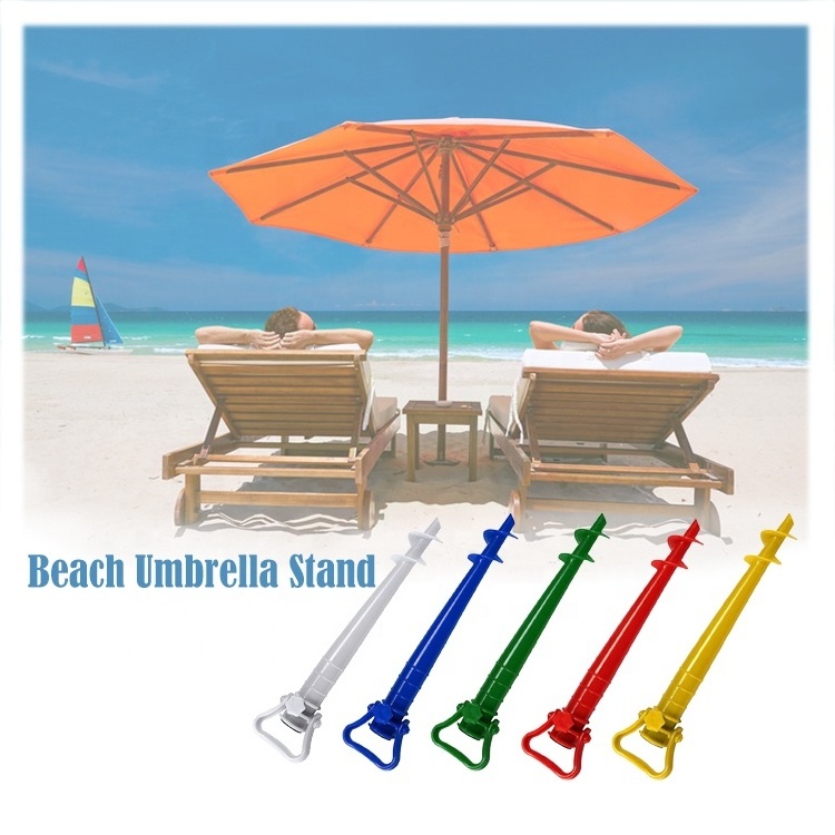 Plastic Beach Outdoor Parasol Base Pole Support Spike Stand Umbrella Sand Screw Anchor