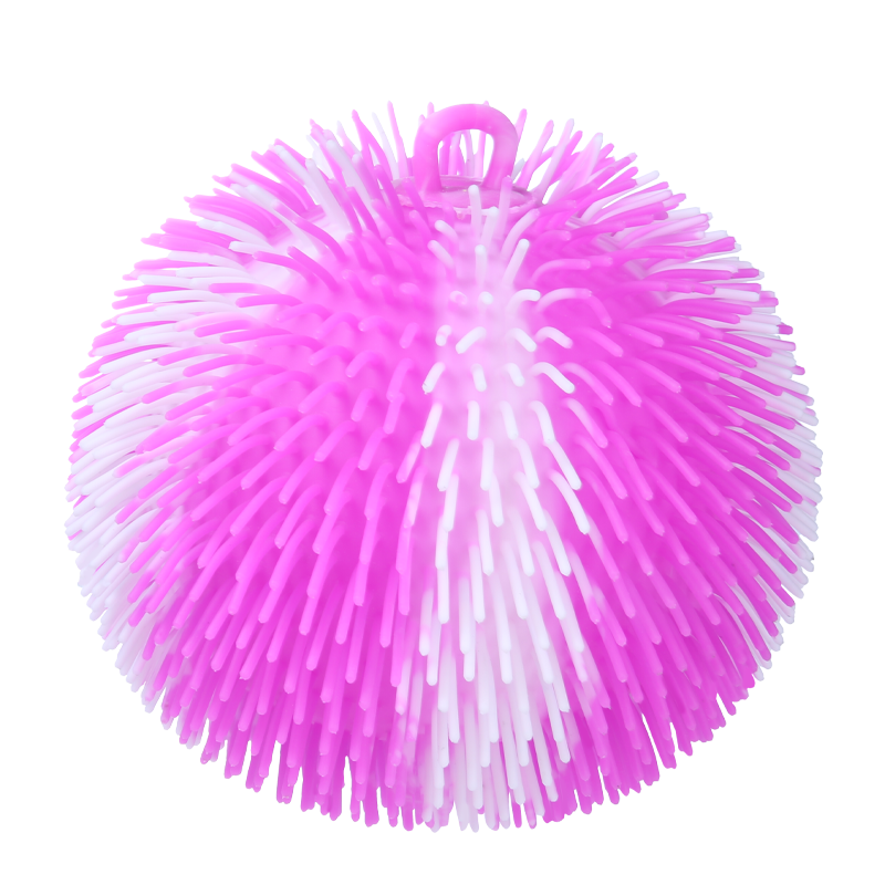 Wholesale Toys Kids 8'' colorful hairy puffer ball Squeeze stress balls