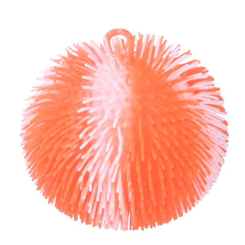 Wholesale Toys Kids 8'' colorful hairy puffer ball Squeeze stress balls