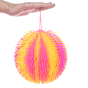 Wholesale Toys Kids 8'' colorful hairy puffer ball Squeeze stress balls