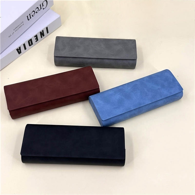 Hand-Made Classic Steel Sheet & PU Spectacle Box Soft Jeep Color Sunglasses Case for Glasses Storage