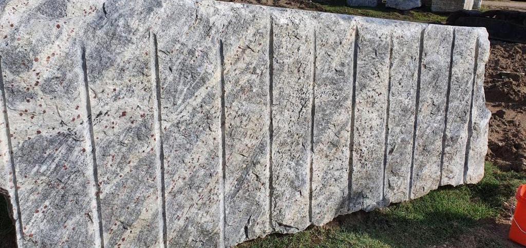 White Granite Block Kashmir White Rough Block Raw Granite Big Blocks Full White Granite