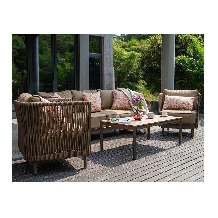 Garden Set Sectional Sofa Furniture Outdoor Dining Table and Sofa Set