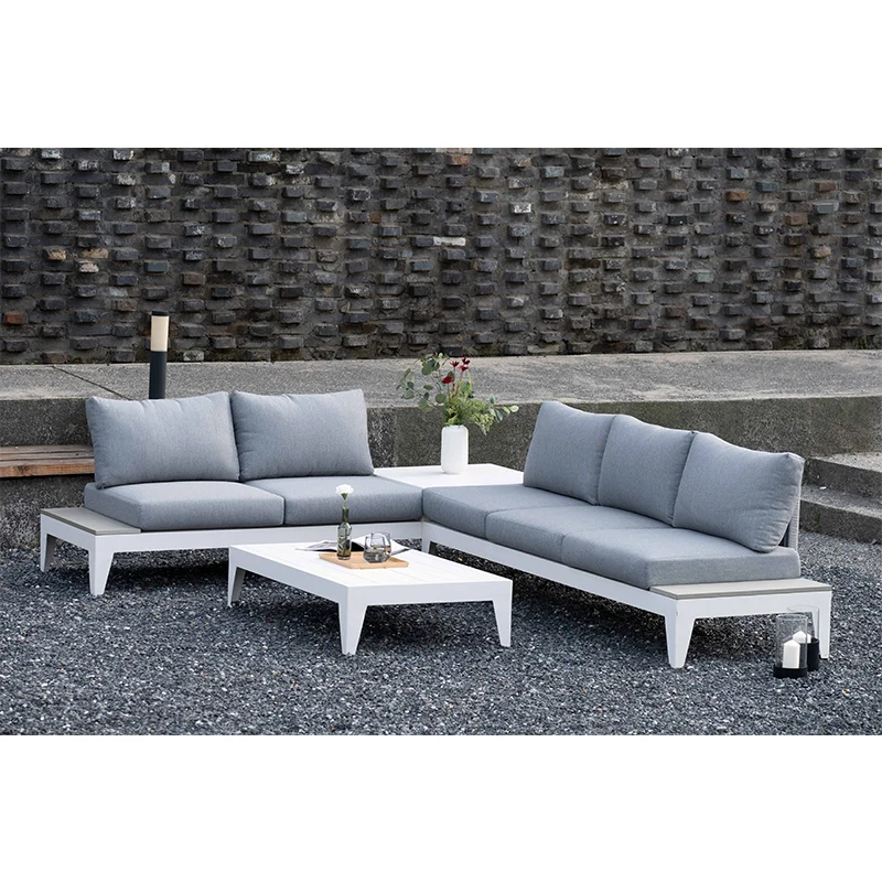 Modern creative design garden and courtyard 3 pieces sectional outdoor conversational sofa set