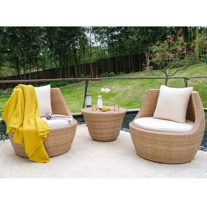 Modern Garden Rattan Bar Table Sets Patio Furniture Rattan Chair And Table In Garden Bistro Set