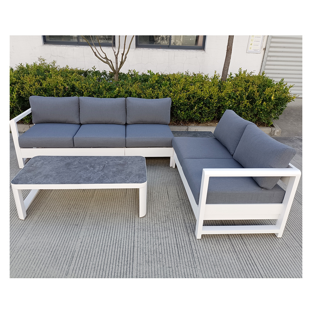 New creative design luxury patio outdoor furniture sofa set aluminum outdoor garden furniture