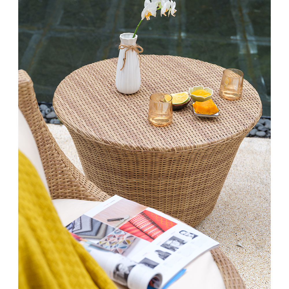 Special Design Widely Used Outdoor rattan Furniture Bistro Set 2 Club Chair And Coffee Table set