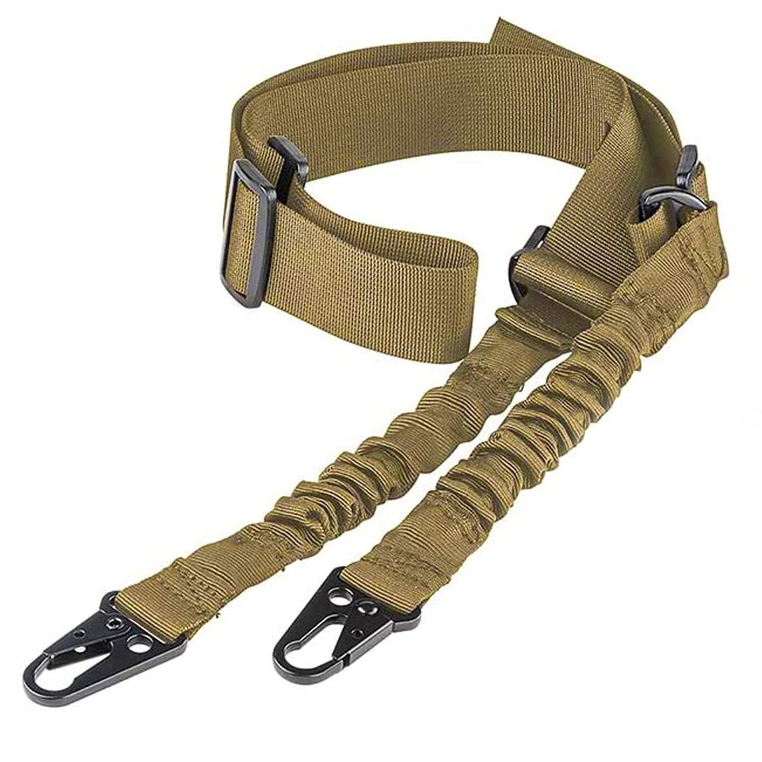 Shero Outdoor Metal Hook Tactical Two Point Tactical Gun Sling with Length Adjuster Traditional Sling