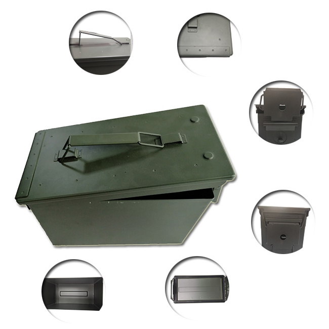 Shero Ammo Can Cans Wholesale Metal 50 Cal Caliber Lock Hardware 59 Box 30 Pa60 Ammo Storage  Plastic