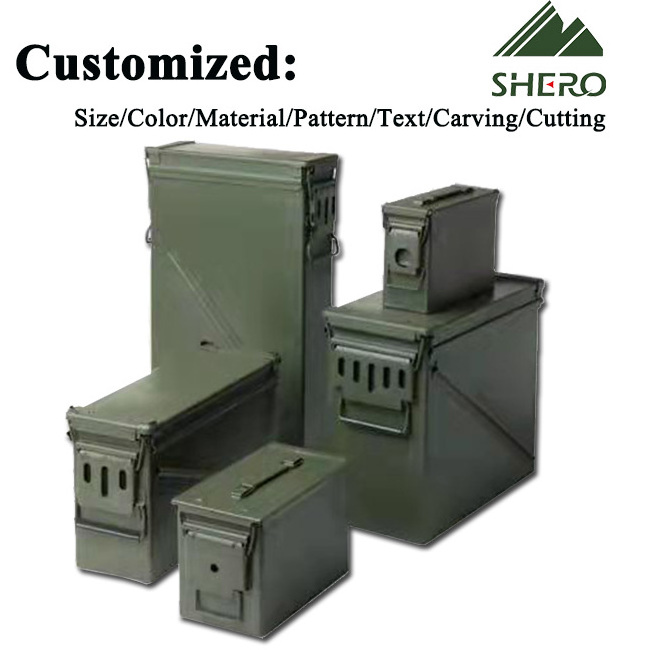 Shero Ammo Can Cans Wholesale Metal 50 Cal Caliber Lock Hardware 59 Box 30 Pa60 Ammo Storage  Plastic