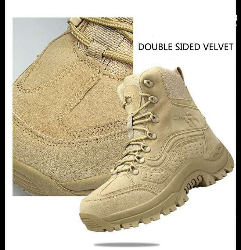 Shero High Top Desert Tactical Boots Breathable Wear-resistant Boots Anti-skid Waterproof Land Combat Boots Large Size