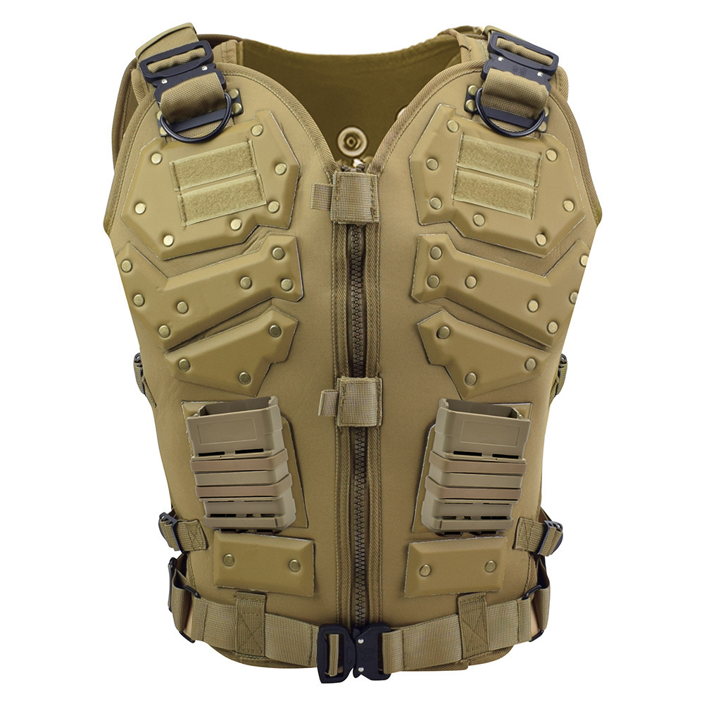 Transformer Crossdraw Protector Vests Black Mens Molle Tactical Vests For Cosplay Movie Costume CS Field Outdoor Combat Training