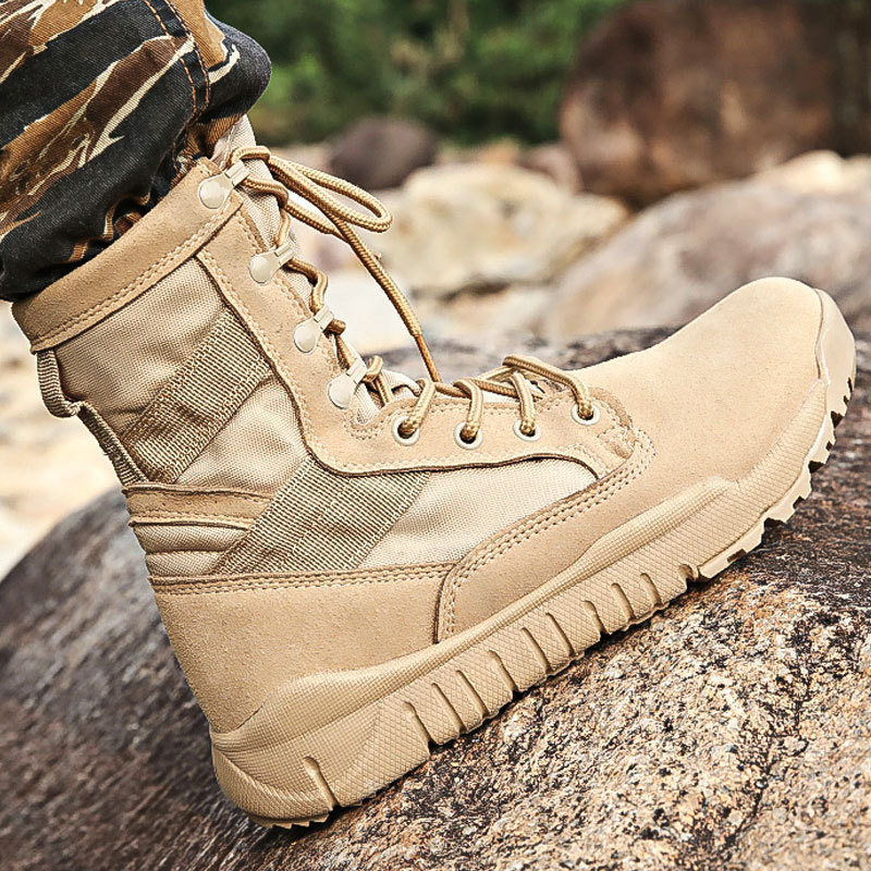 Mens Outdoor Tactical Boots Combat Work Shoes Climbing Hiking Desert Boots Tactical