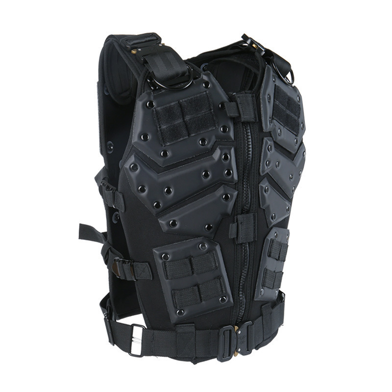 Transformer Crossdraw Protector Vests Black Mens Molle Tactical Vests For Cosplay Movie Costume CS Field Outdoor Combat Training