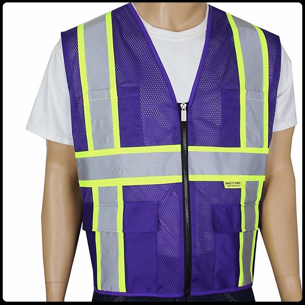 Cooling Blue Red Road Workers Class 3 Cheap Mesh High Visibility Fluorescent Reflective Safety Security Vests With Logo Pockets