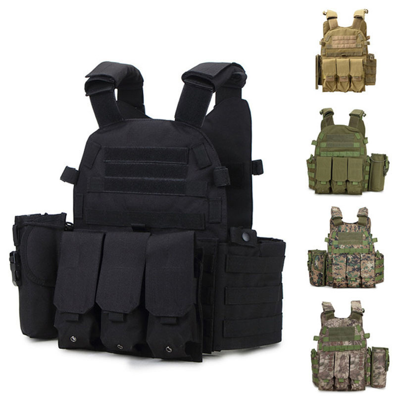 Modular Laser Cut Black Holster Red Oxford Fabric Tool Quick Release Magazine Pouch Molle Bandolier Plate Carrier Tactical Vests