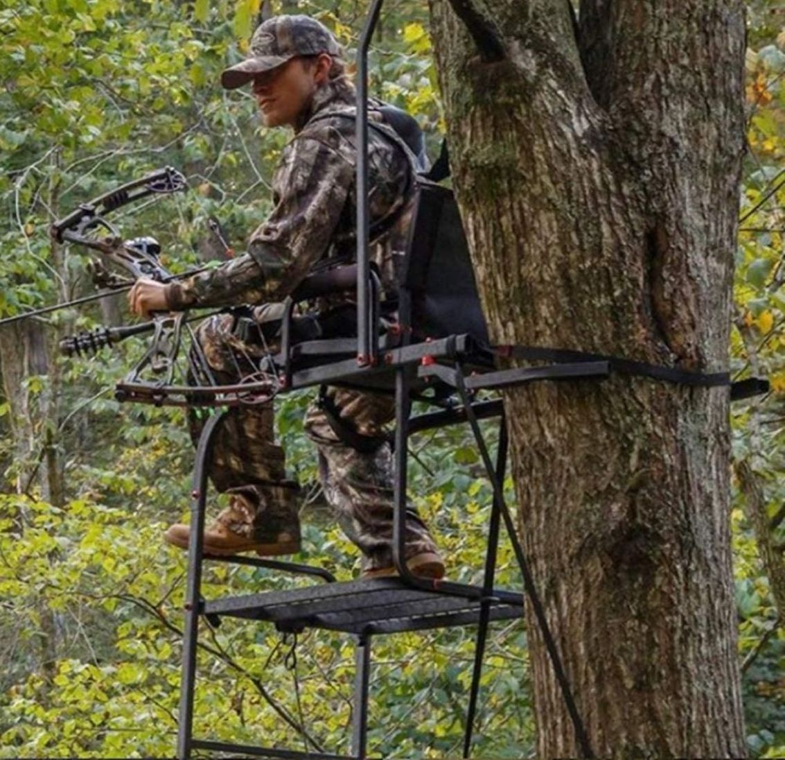 Climbing Blind Hunt Aluminum Folding Telescopic Ladder Tree Stands for Outdoor Deer Hunting Wholesale Available