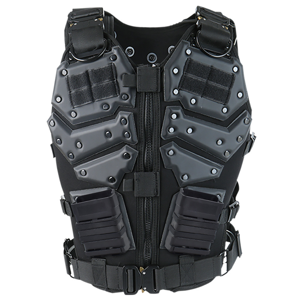 Transformer Crossdraw Protector Vests Black Mens Molle Tactical Vests For Cosplay Movie Costume CS Field Outdoor Combat Training