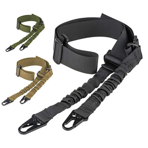 Shero Outdoor Metal Hook Tactical Two Point Tactical Gun Sling with Length Adjuster Traditional Sling