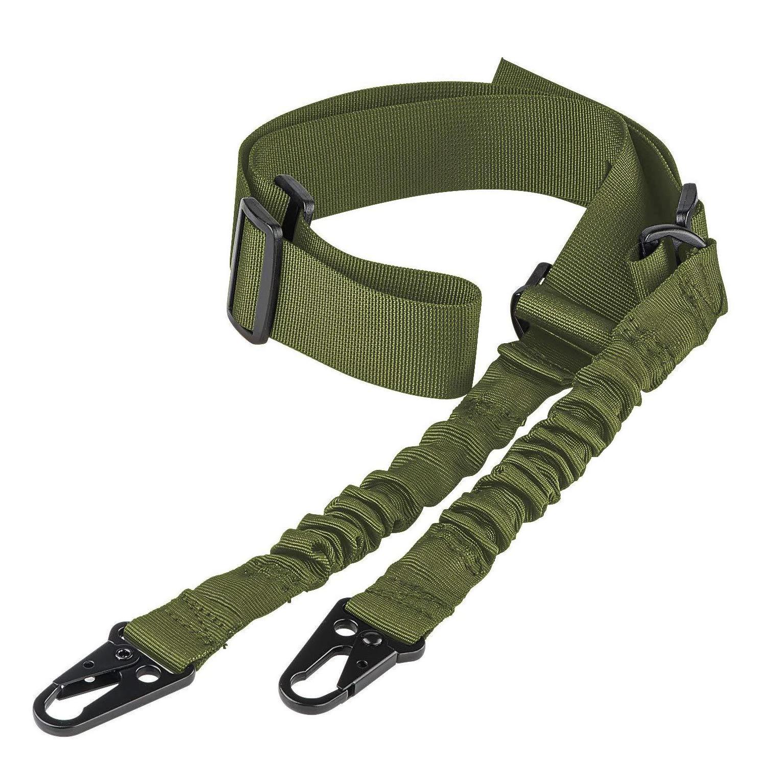 Shero Outdoor Metal Hook Tactical Two Point Tactical Gun Sling with Length Adjuster Traditional Sling