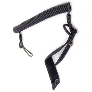 Heavy Duty Tactical Elastic Lanyard Quick Release Secure Spring Gun Sling Outdoor Tactical Elastic Nylon Gun Sling