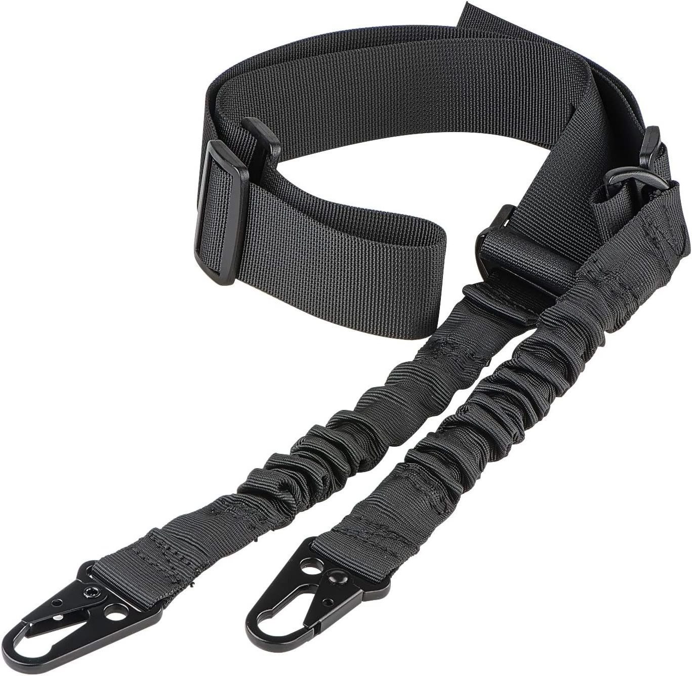 Shero Outdoor Metal Hook Tactical Two Point Tactical Gun Sling with Length Adjuster Traditional Sling